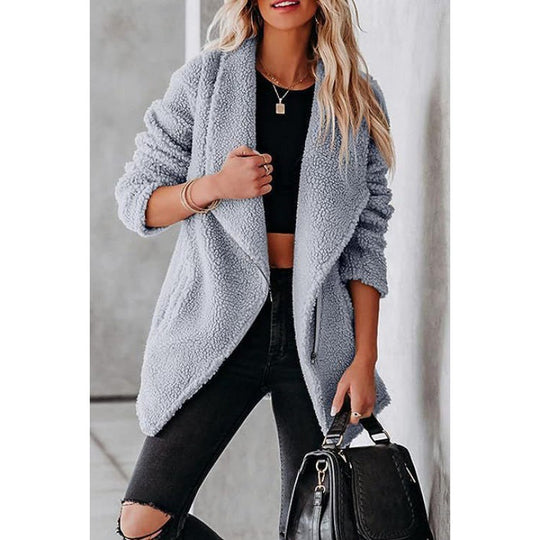 Damen kuschelige Teddyjacke EB