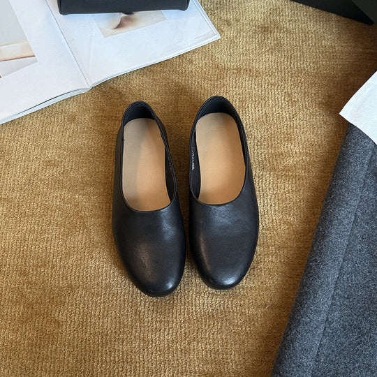 Damen Komfortable Slippers aus hochwertigem Leder mit atmungsaktiver Innensohle EB