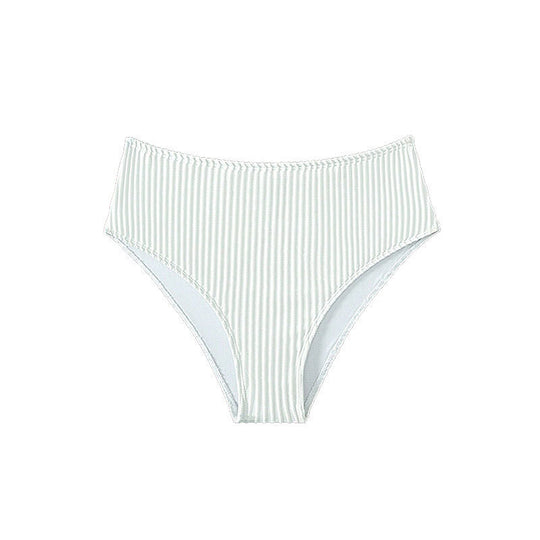 Damen Hochgeschnittenes Bikini-Unterteil mit feinem Streifenmuster EB