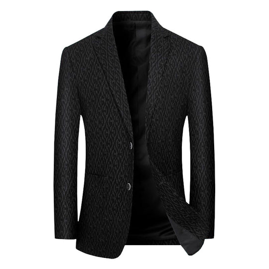 Herren Einreihiges Jacquard-Sakko mit schmaler Silhouette und feiner Struktur EB