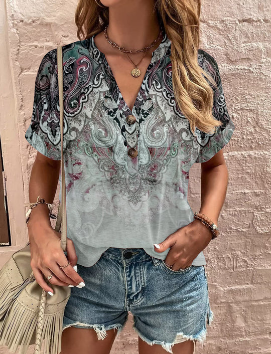 Damen Kurzarm-Bluse EB