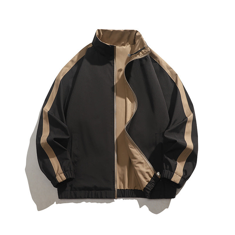 Herren sportliche Übergangsjacke mit elastischen Bündchen und praktischen Reißverschlusstaschen EB