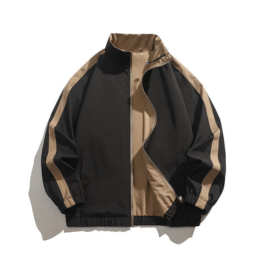 Herren sportliche Übergangsjacke mit elastischen Bündchen und praktischen Reißverschlusstaschen EB