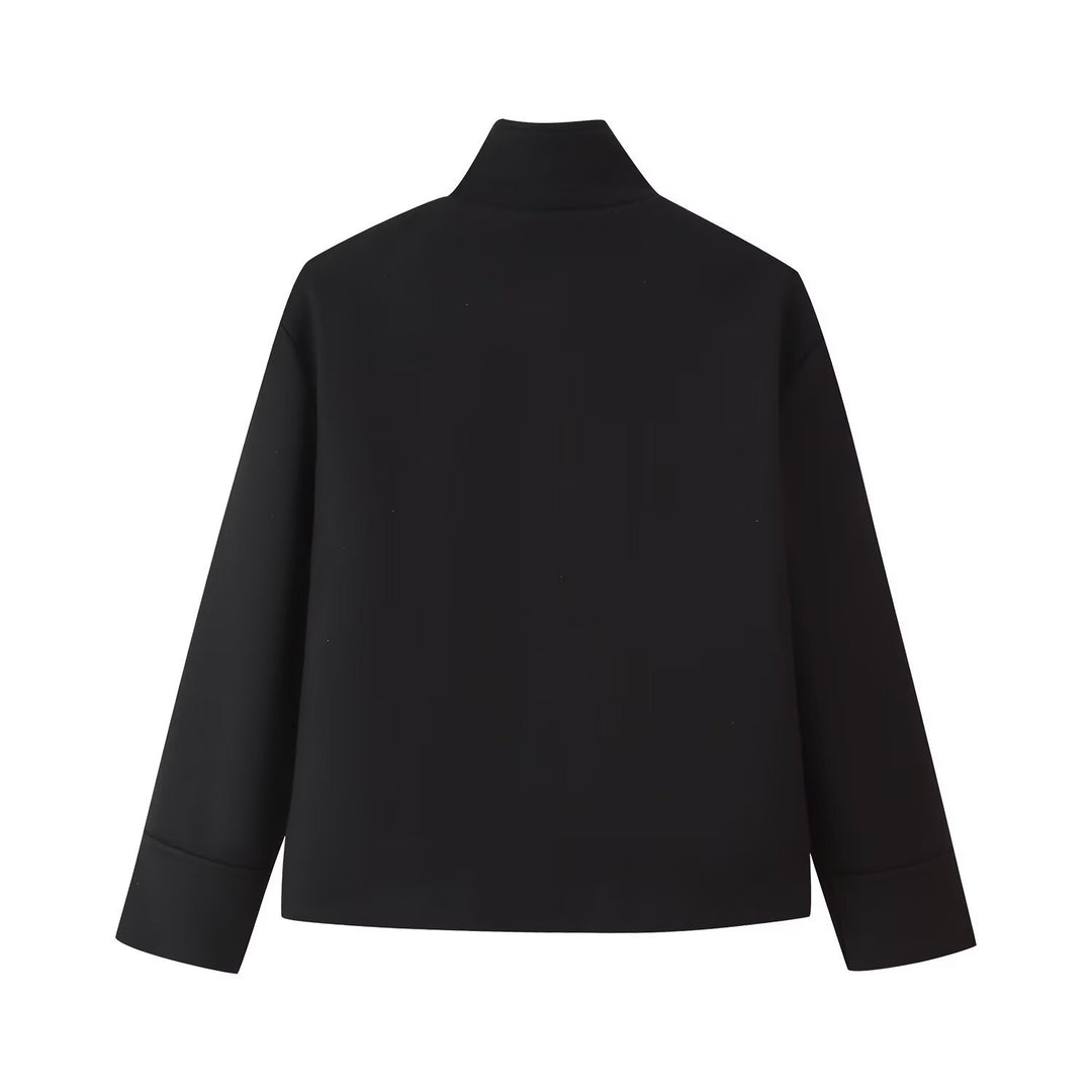 Damen gesteppte Kurzjacke mit hohem Kragen EB