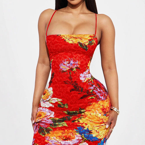 Damen Elegantes Spitzenkleid mit floralen Akzenten und verstellbaren Trägern EB