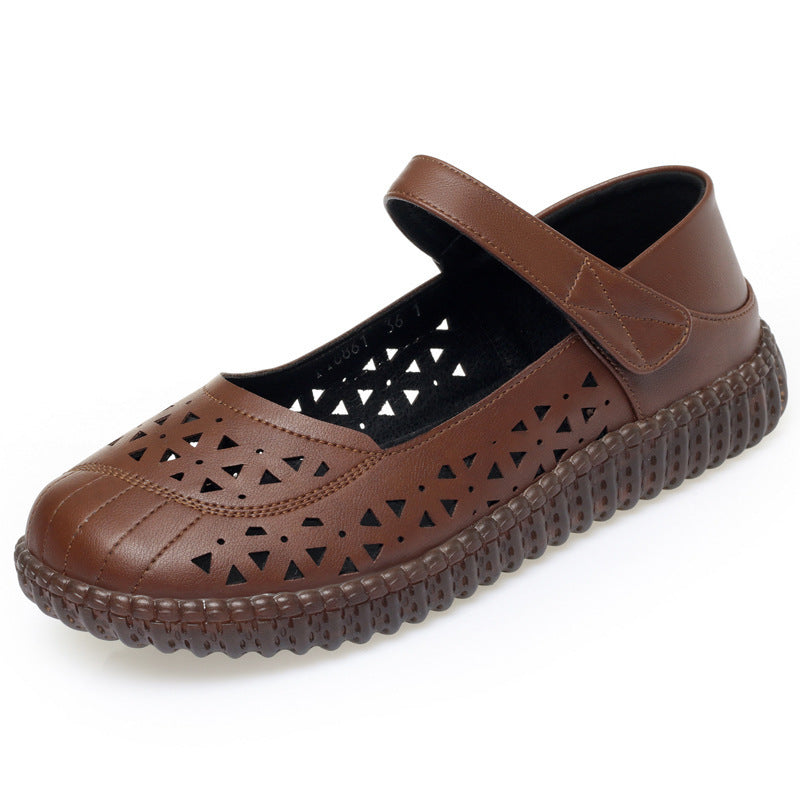 Damen Mary Jane Clogs mit atmungsaktivem Design und elastischem Riemen EB