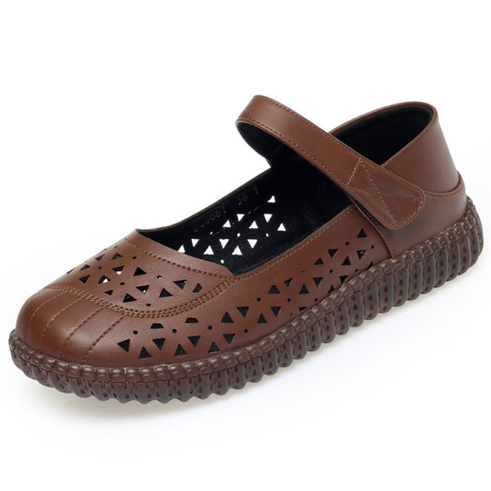 Damen Mary Jane Clogs mit atmungsaktivem Design und elastischem Riemen EB