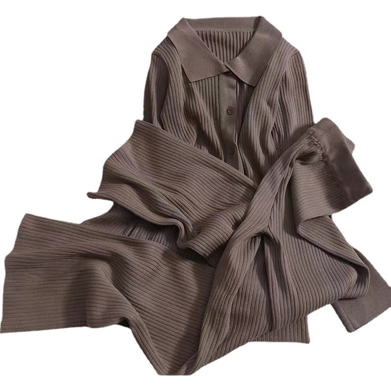 Damen Strickpullover mit klassischem Kragen EB