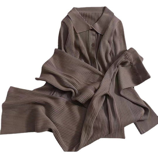 Damen Strickpullover mit klassischem Kragen EB