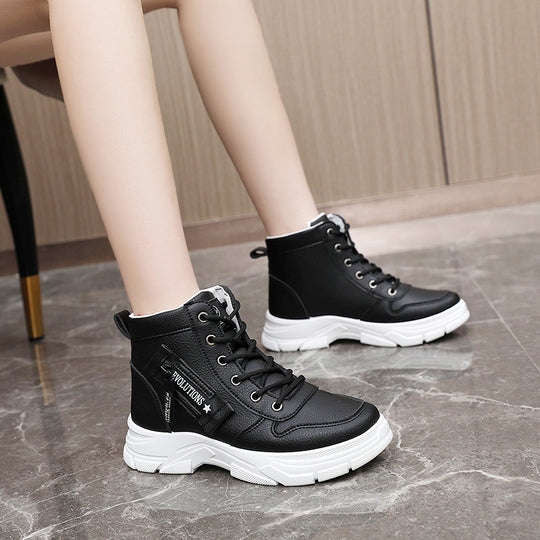 Damen sportliche High-Top Sneakers mit modischem Design und dämpfender Sohle EB