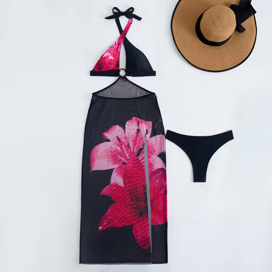 Damen Bikiniset mit transparentem Cover-Up EB