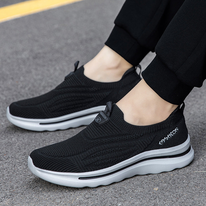 Damen Bequeme Slip-On Lauf-Sneaker mit atmungsaktivem Obermaterial EB