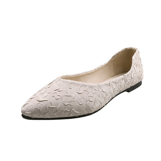 Damen Ballerinas mit spitz zulaufendem Design und strukturiertem Obermaterial EB
