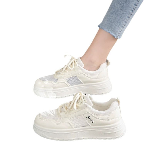 Damen Sportliche Sneaker mit atmungsaktiver Mesh-Oberfläche und dämpfender Sohle EB