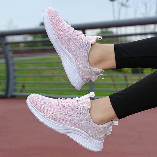 Damen Fitness-Sneaker mit atmungsaktiver Mesh-Oberfläche und stoßdämpfender Sohle EB