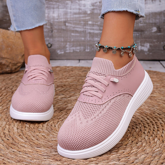 Damen komfortable Sneaker mit atmungsaktivem Obermaterial und flexiblem Fußbett EB