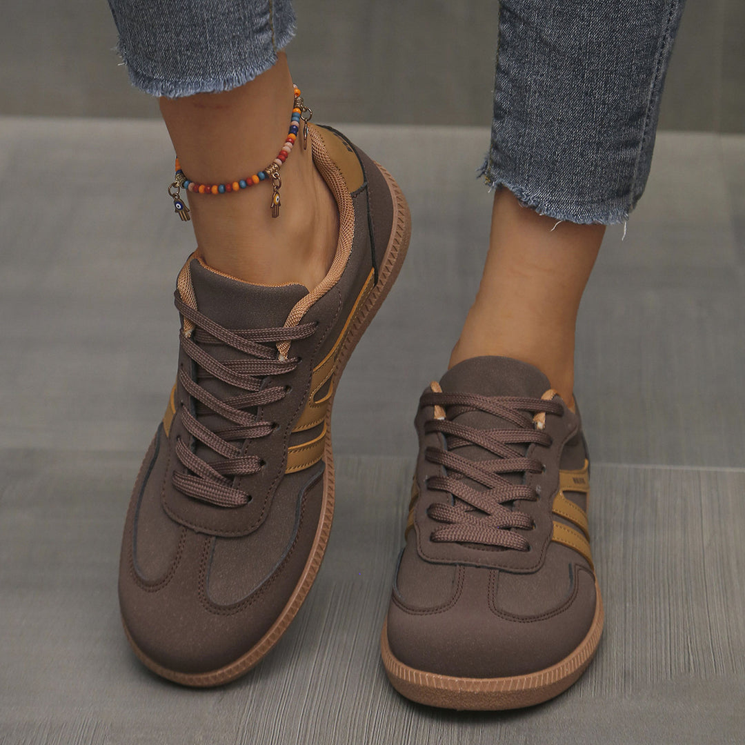 Damen Retro-Sneaker mit Gummisohle, leichtem Textilfutter und Komfortfußbett EB