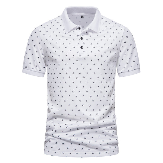 Herren Poloshirt mit modernem Muster und atmungsaktiven Eigenschaften EB