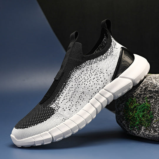 Damen Sportliche Slip-On Sneakers mit atmungsaktiver Strickoberfläche EB