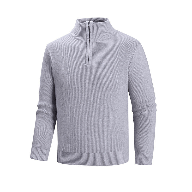 Herren Rollkragenpullover mit modernem Reißverschluss EB