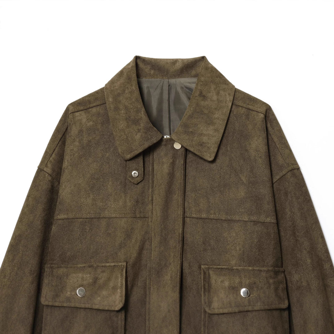 Damen modische Utility-Jacke mit praktischen Taschen EB