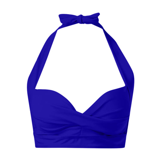 Damen Sportliches Bikinioberteil mit tiefem Ausschnitt und Halter-Design EB