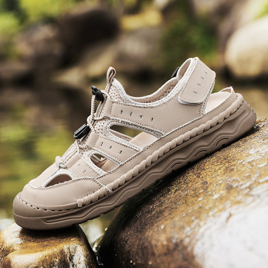 Herren Bequeme Outdoor-Sandalen mit verstellbarem Riemensystem und rutschfester Sohle EB