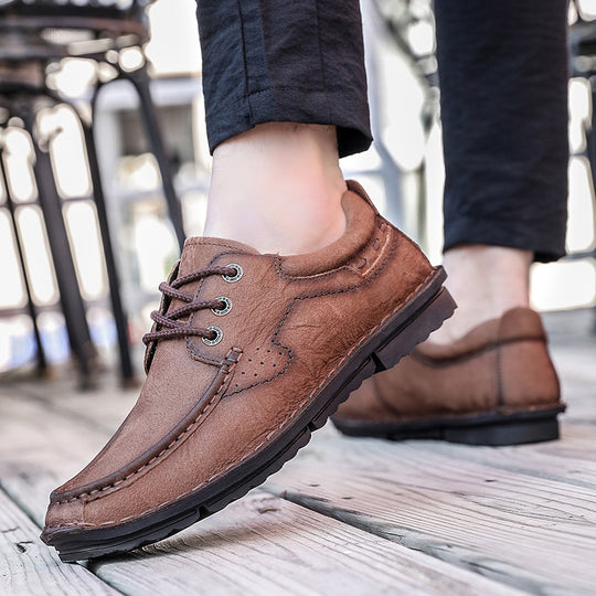 Herren Premium Mokassins mit hochwertigem Leder und rutschfester Sohle EB