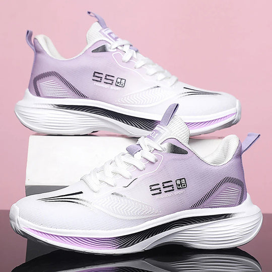 Damen Sportliche Laufschuhe mit atmungsaktiver Oberflächenstruktur und dämpfender Sohle EB
