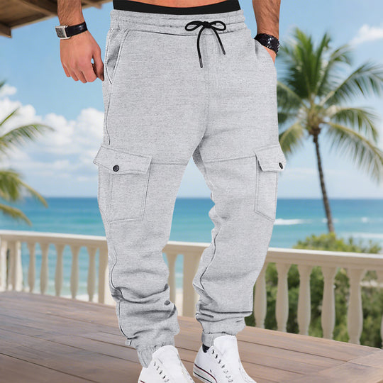 Herren Cargo-Sweatpants mit praktischen Seitentaschen und elastischem Bund EB
