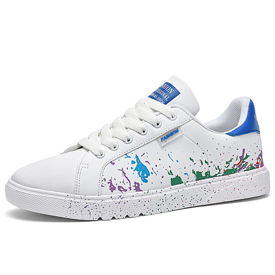 Unisex Freizeit-Sneaker mit Farbspritz-Design und gepolstertem Komfortfußbett EB