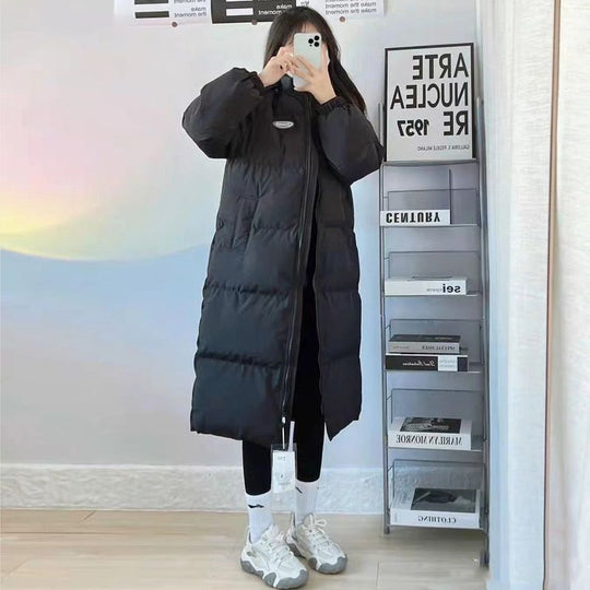 Damen Langer isolierter Pufferparka mit hohen Seitentaschen EB