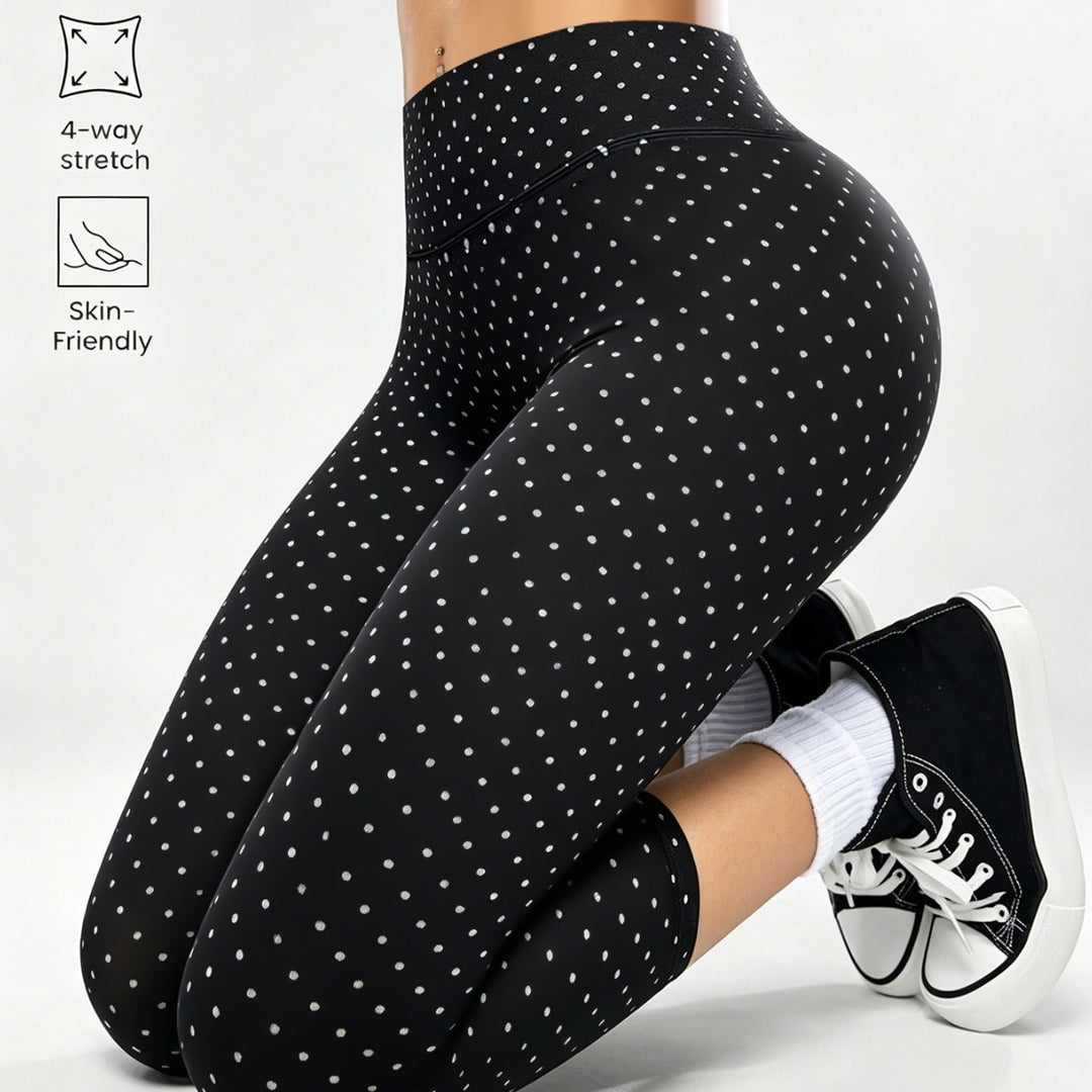 Damen Sportliche 3/4-Leggings mit Y-förmigen Nähten und Anti-Cellulite-Effekt EB