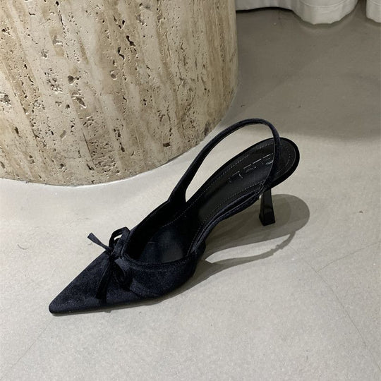 Damen Slingback Pumps mit zarter Schleifenverzierung EB