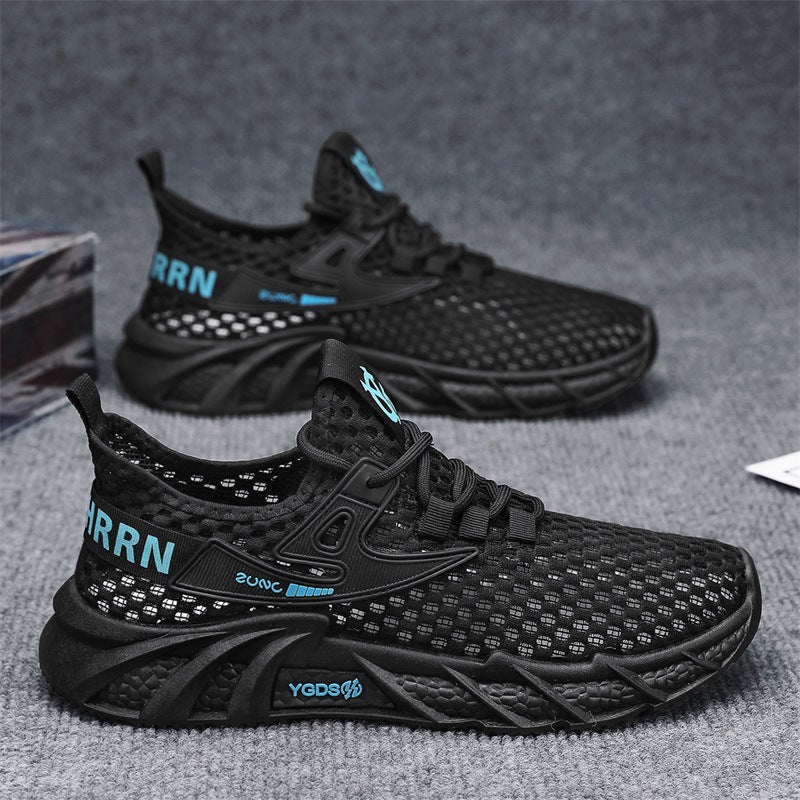 Damen Sportliche Sneakers mit atmungsaktivem Netzoberteil und stoßdämpfender Sohle EB