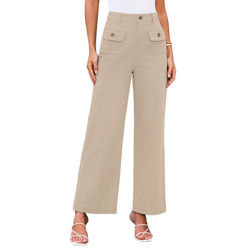 Damen weite Stoffhose mit praktischen Taschen EB