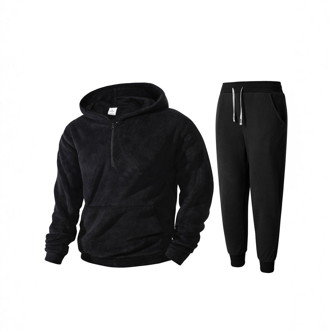 Herren kuscheliges Fleece-Hoodie und Jogginghose Set EB