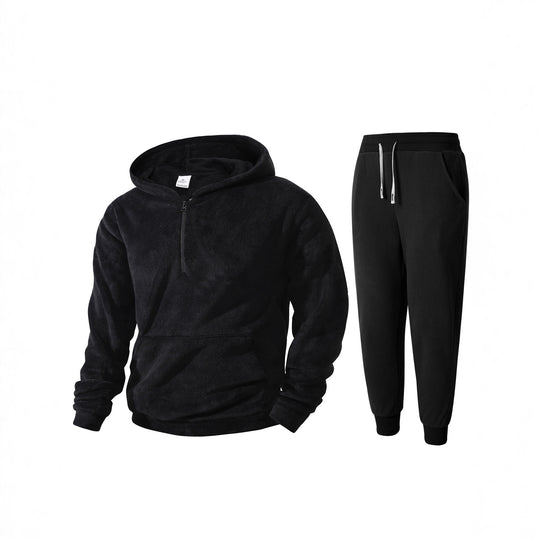 Herren kuscheliges Fleece-Hoodie und Jogginghose Set EB