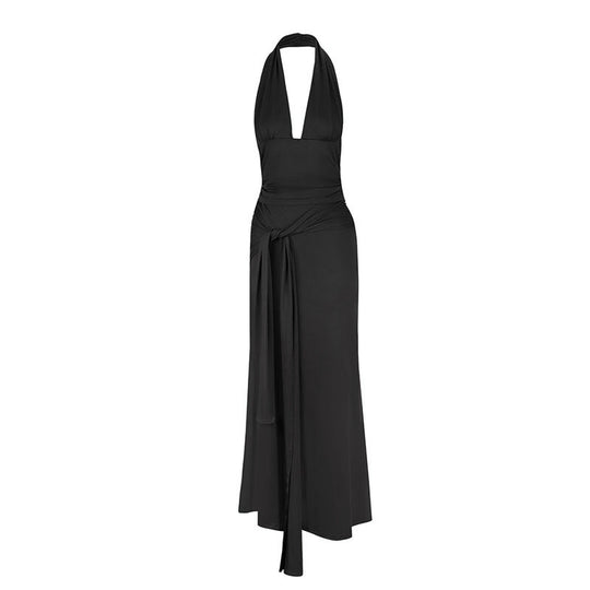 Damen Maxi-Kleid im eleganten Wickelstil EB