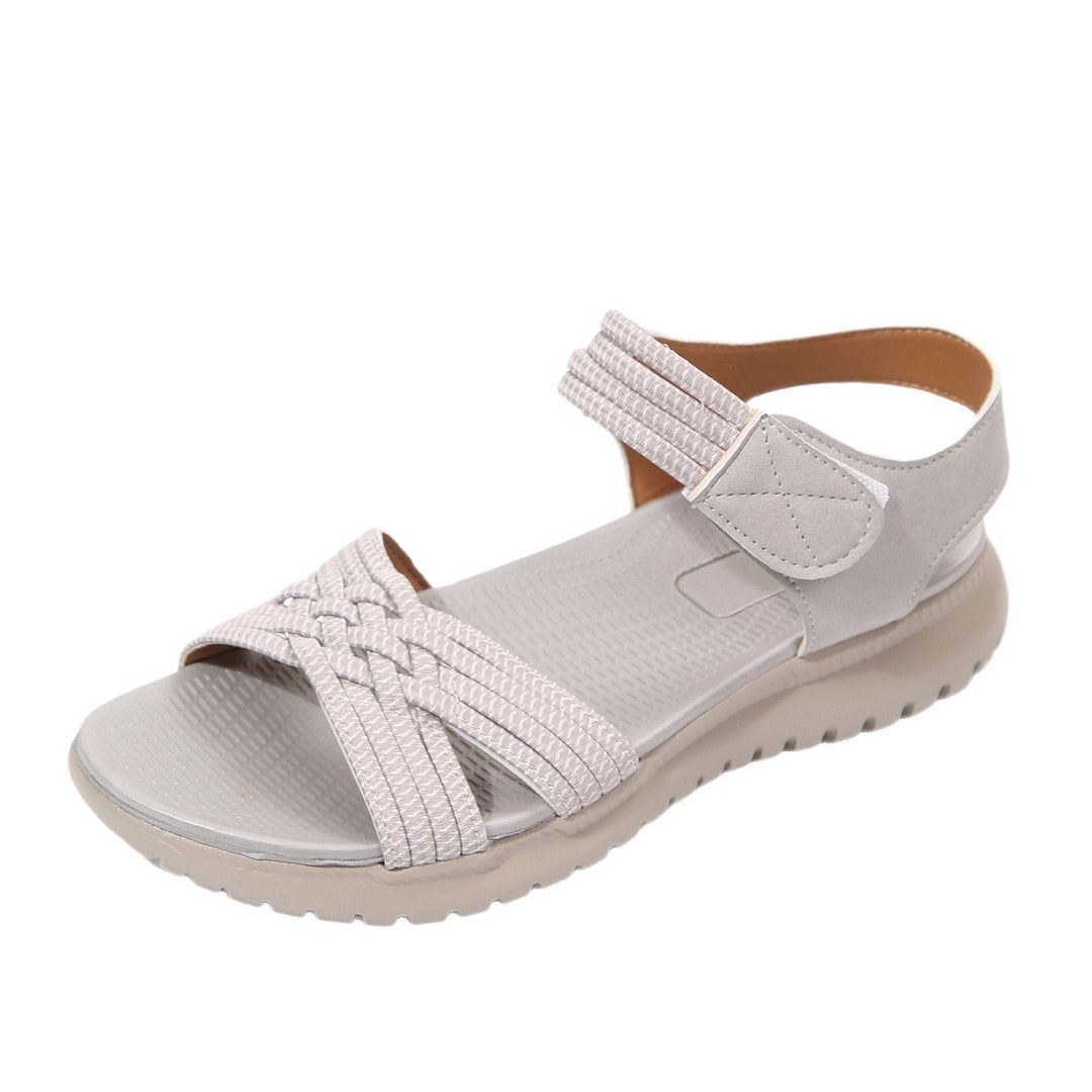Damen Bequeme und stilvolle Riemensandalen mit elastischen Details EB