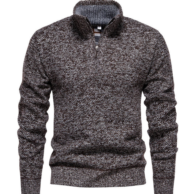 Herren Zip-Pullover mit strukturiertem Design EB