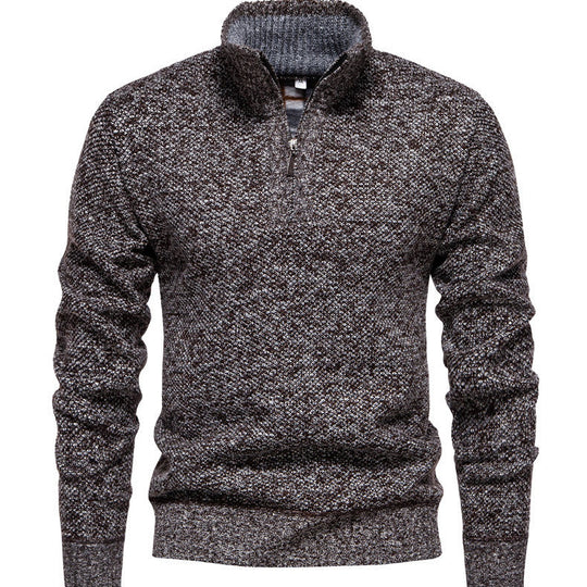 Herren Zip-Pullover mit strukturiertem Design EB