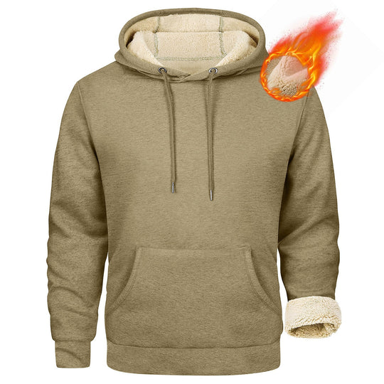 Herren Fleece-Kapuzenpullover mit innenliegendem Kuschelfutter EB
