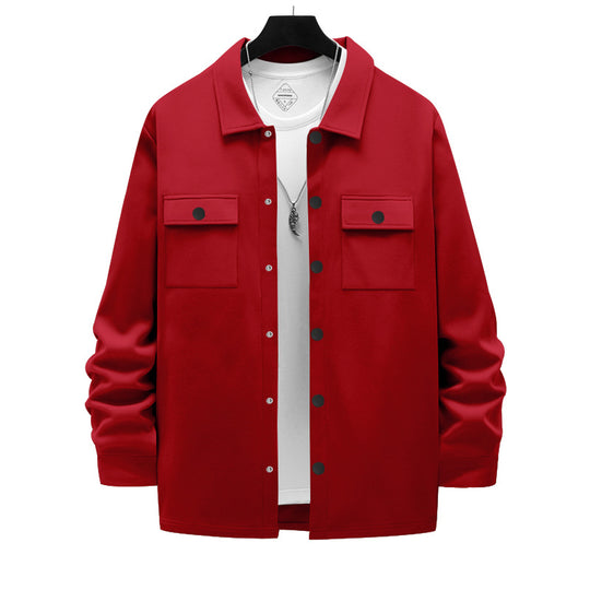 Herren oversized Utility-Jacke mit praktischen Taschen und modernem Kragen EB