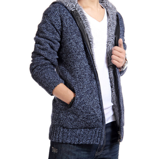 Herren kuschelige Strickjacke mit hochwertigem Innenfutter EB