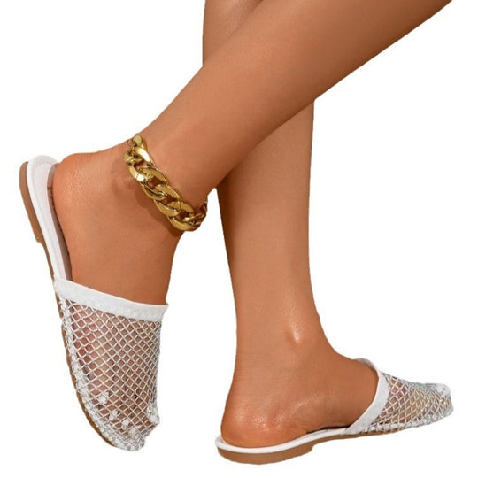 Damen Schlupf-Sandalen mit elegantem Netzdesign EB
