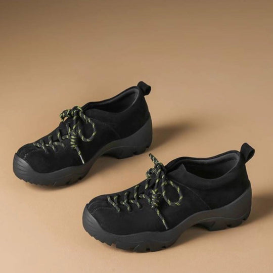 Damen Sportliche Sneaker mit samtiger Wildlederoberfläche und rutschfester Sohle EB