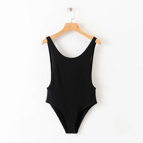 Damen Badeanzug mit stylischem Rückenausschnitt und figurformendem Schnitt EB