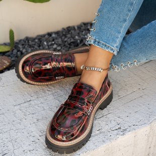 Damen Modische Loafers mit komfortablem Plateau und eleganter Sohle EB