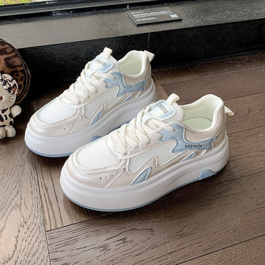 Damen Plateau-Sneaker mit elegantem Mesh-Design und bequemer Dämpfung EB